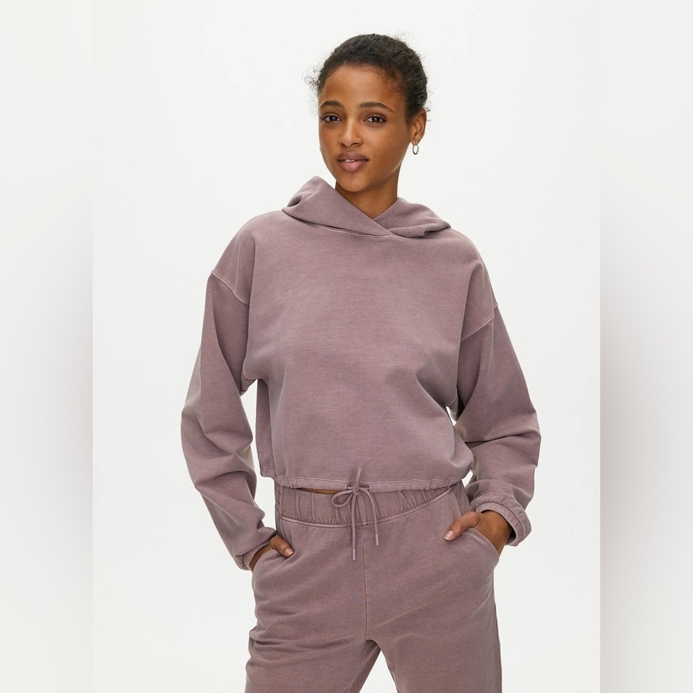 Aritzia-The Group Babaton “The Weekender Hoodie” In Grey/Pink (Size:Small)